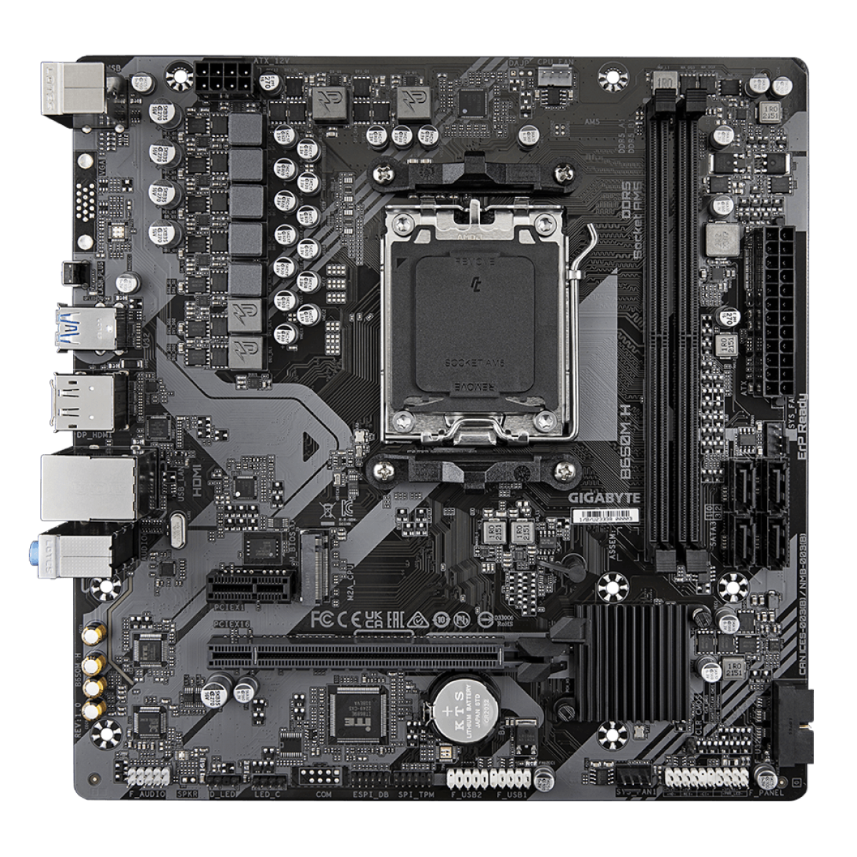 Placa Mãe Gigabyte B650M H, Chipset B650, AMD AM5, MATX, DDR5 - OPEN BOX