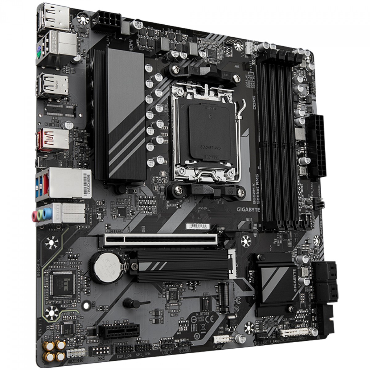 Placa Mãe Gigabyte B650M K 1.1, Chipset B650, AMD AM5, MATX, DDR5 - OPEN BOX