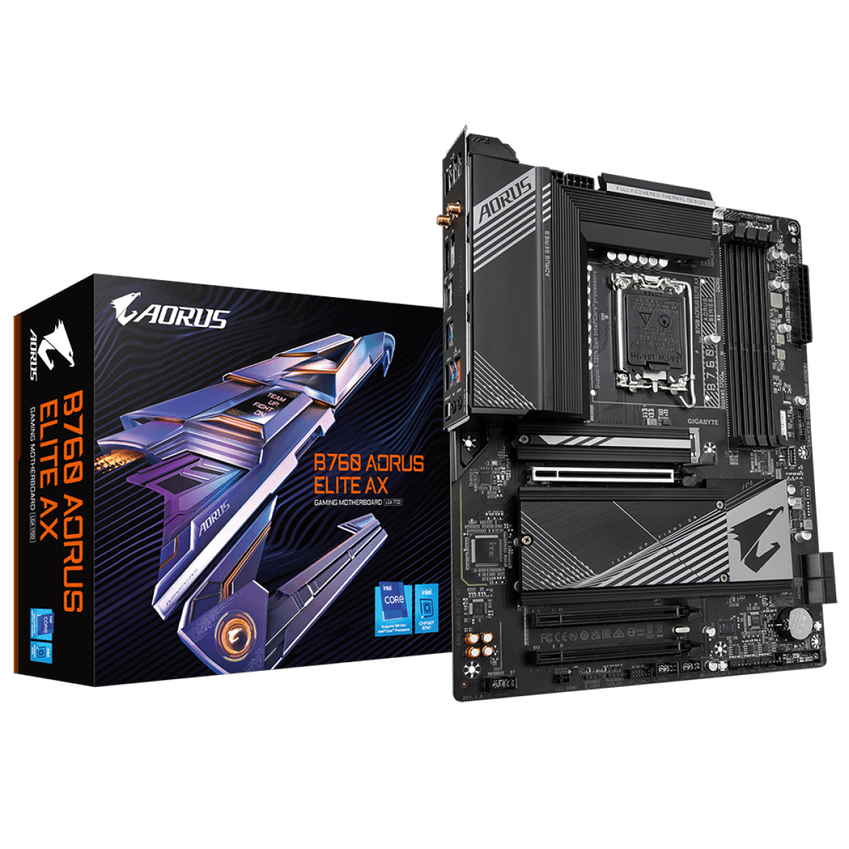 Placa Mãe Gigabyte B760 Aorus Elite AX, Chipset B760, Intel LGA 1700, ATX, DDR5