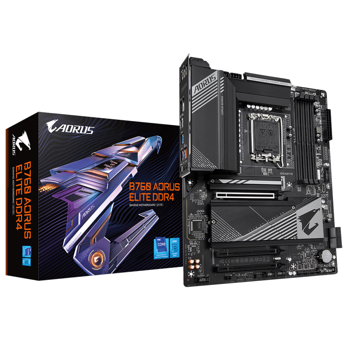 Placa Mãe Gigabyte B760 Aorus Elite DDR4, Chipset B760, Intel LGA 1700, ATX, DDR4
