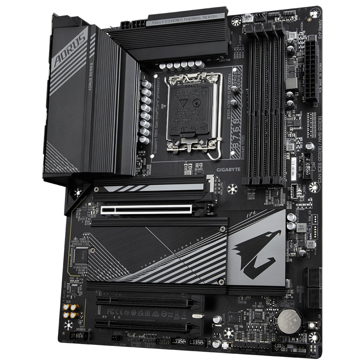 Placa Mãe Gigabyte B760 Aorus Elite DDR4, Chipset B760, Intel LGA 1700, ATX, DDR4
