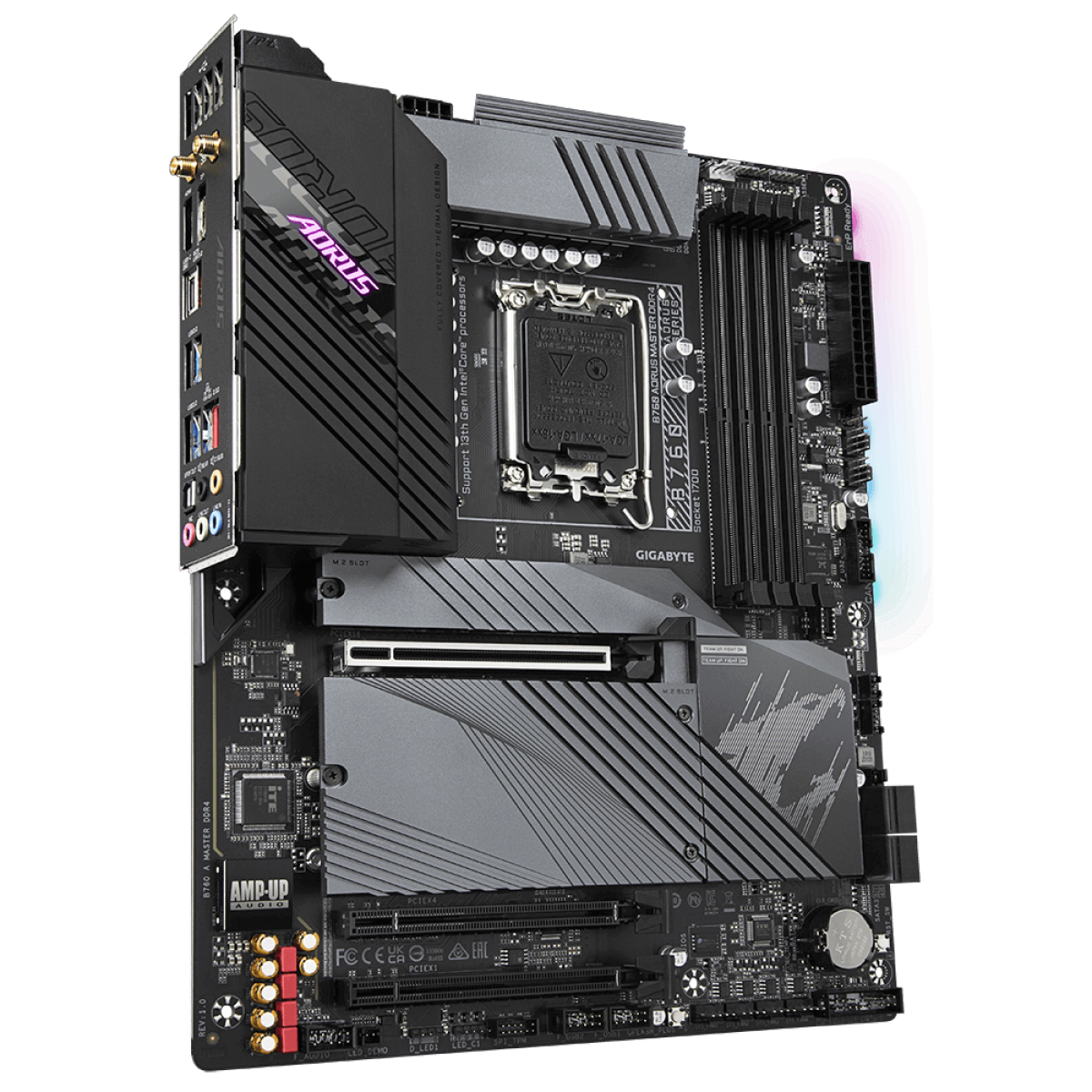 Placa Mãe Gigabyte B760 Aorus Master DDR4, Chipset B760, Intel LGA 1700, ATX, DDR4