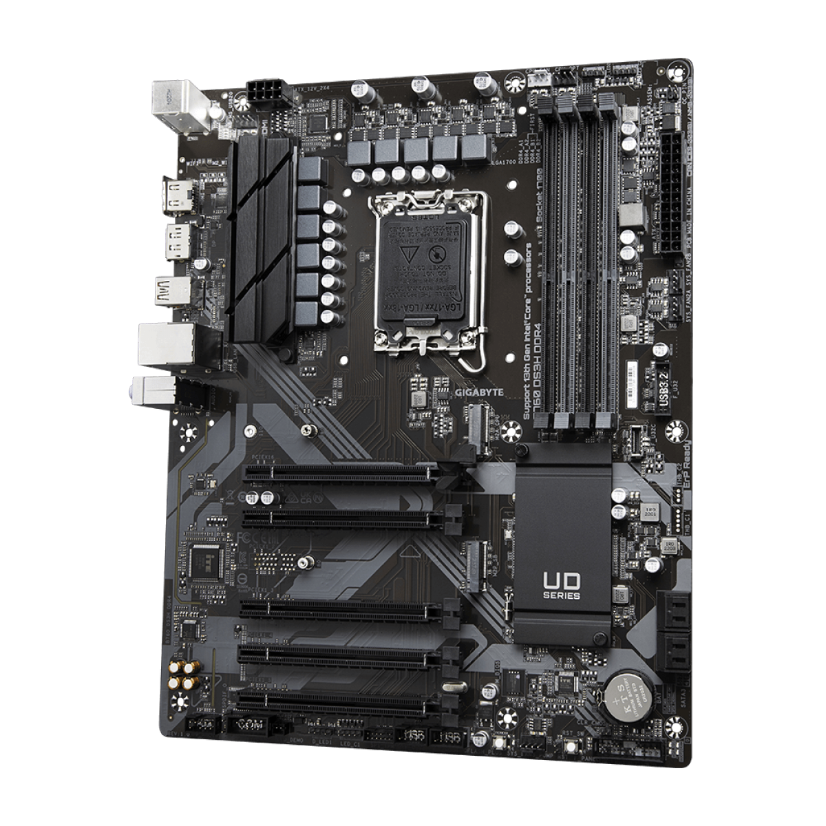 Placa Mãe Gigabyte B760 DS3H DDR4, Chipset B760, Intel LGA 1700, ATX, DDR4