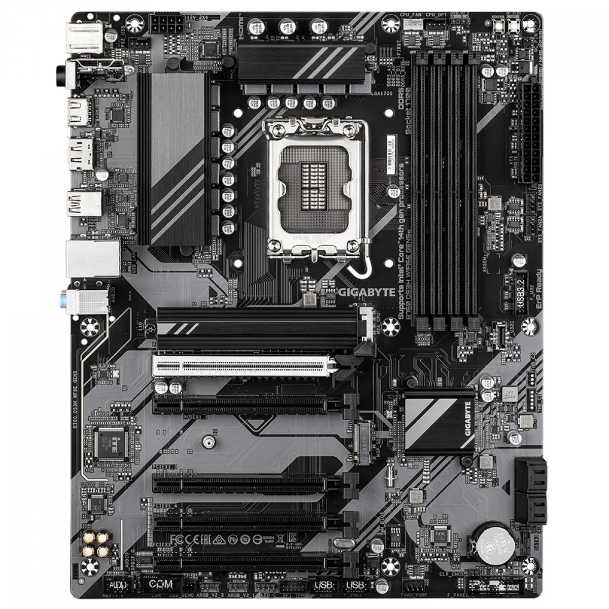 Placa Mãe Gigabyte B760 DS3H WIFI GEN5, Chipset B760, Intel LGA 1700, ATX, DDR5