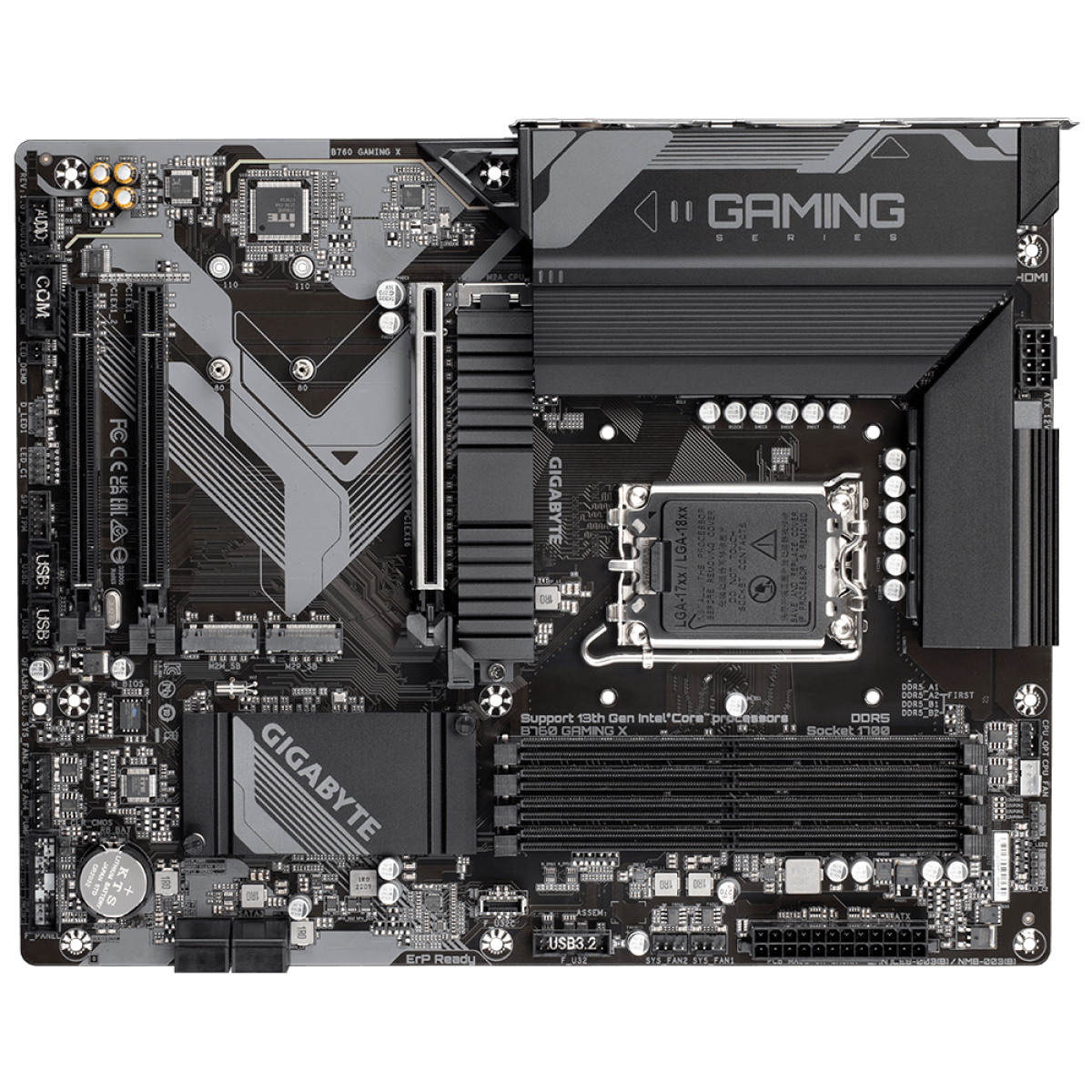 Placa Mãe Gigabyte B760 Gaming X, Chipset B760, Intel LGA 1700, ATX, DDR5