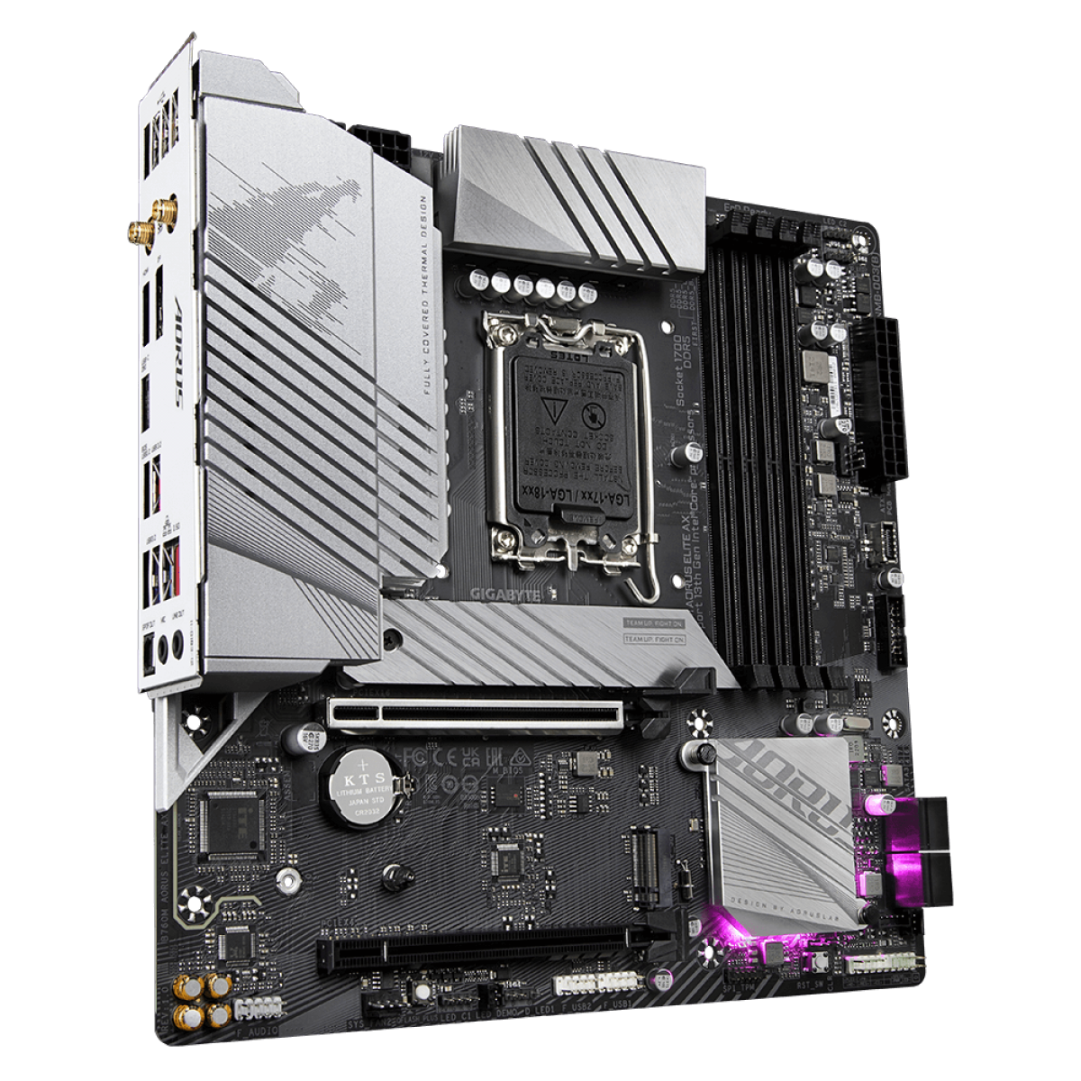 Placa Mãe Gigabyte B760M Aorus Elite AX, Wi-Fi, Chipset B760, Intel LGA 1700, mATX, DDR5