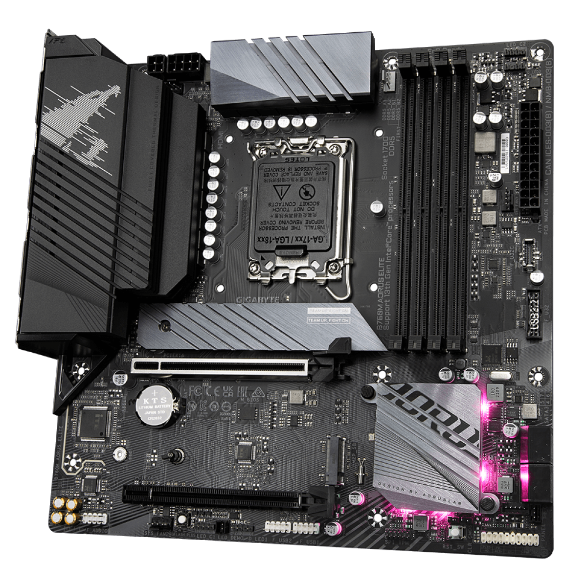 Placa Mãe Gigabyte B760M Aorus Elite, Chipset B760, Intel LGA 1700, mATX, DDR5