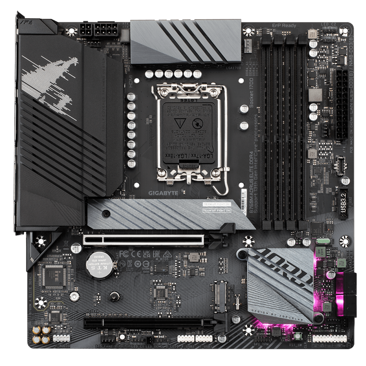 Placa Mãe Gigabyte B760M Aorus Elite DDR4, Chipset B760, Intel LGA 1700, mATX, DDR4 - OPEN BOX