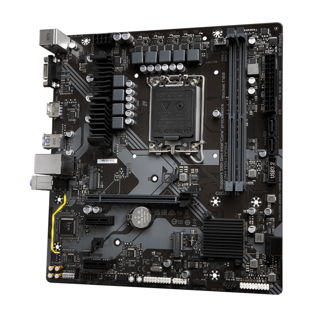 Placa Mãe Gigabyte B760M D2H DDR4, Chipset B760, Intel LGA 1700, M-ATX, DDR4