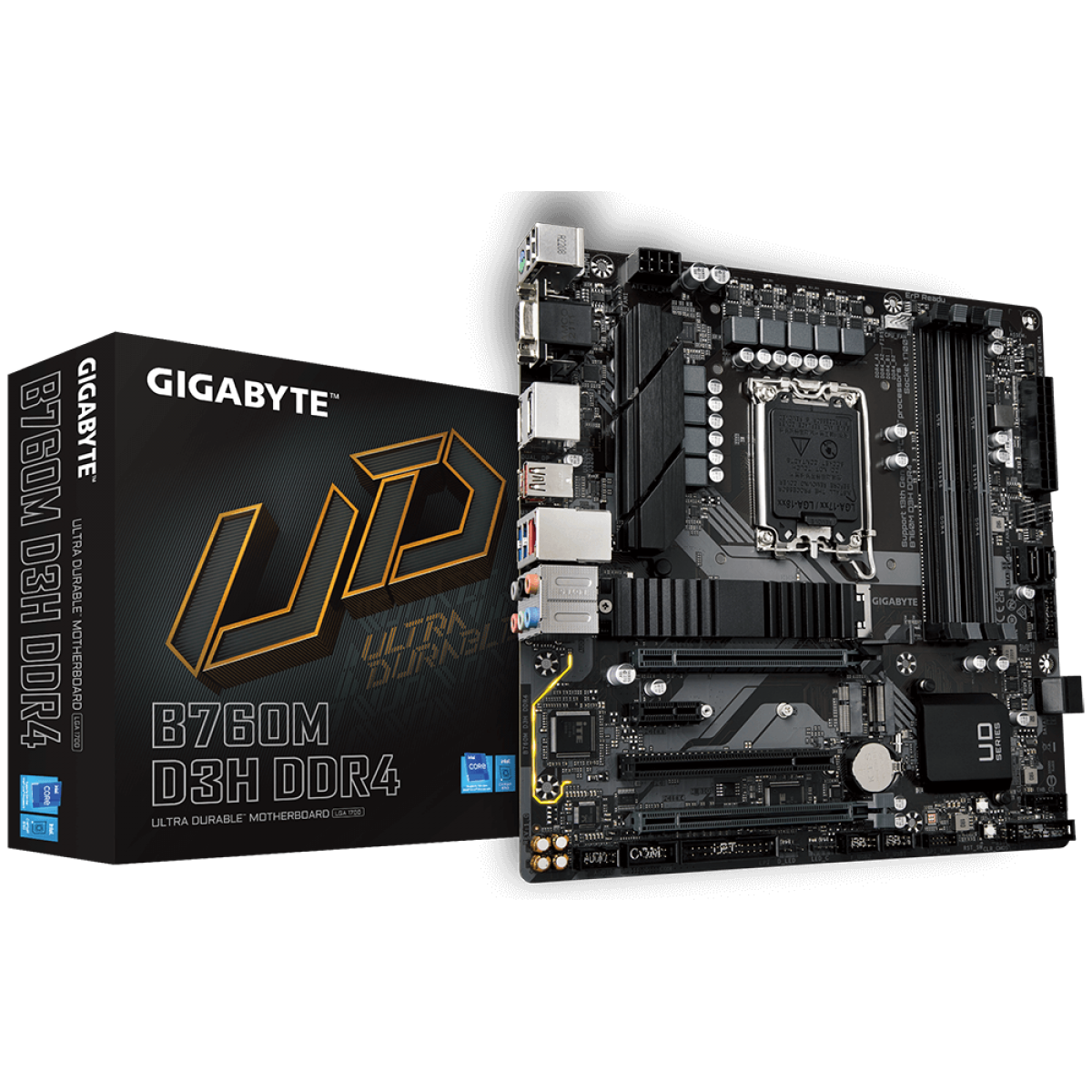 Placa Mãe Gigabyte B760M D3H DDR4, Chipset B760, Intel LGA 1700, M-ATX, DDR4 - OPEN BOX