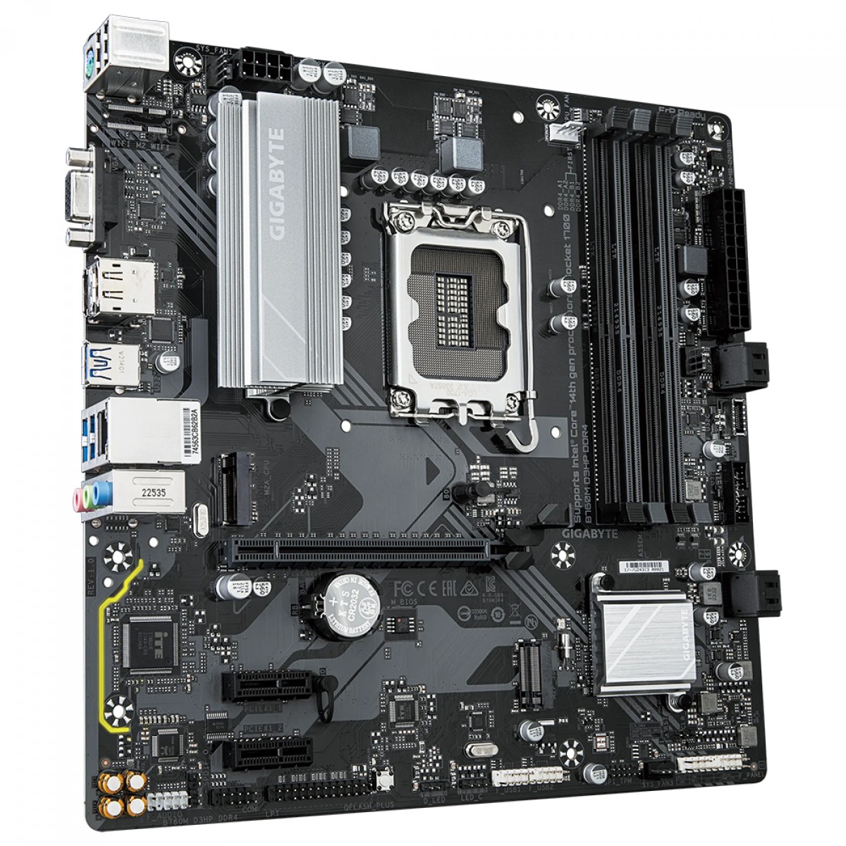 Placa Mãe Gigabyte B760M D3HP, Chipset B760, Intel LGA 1700, mATX, DDR4