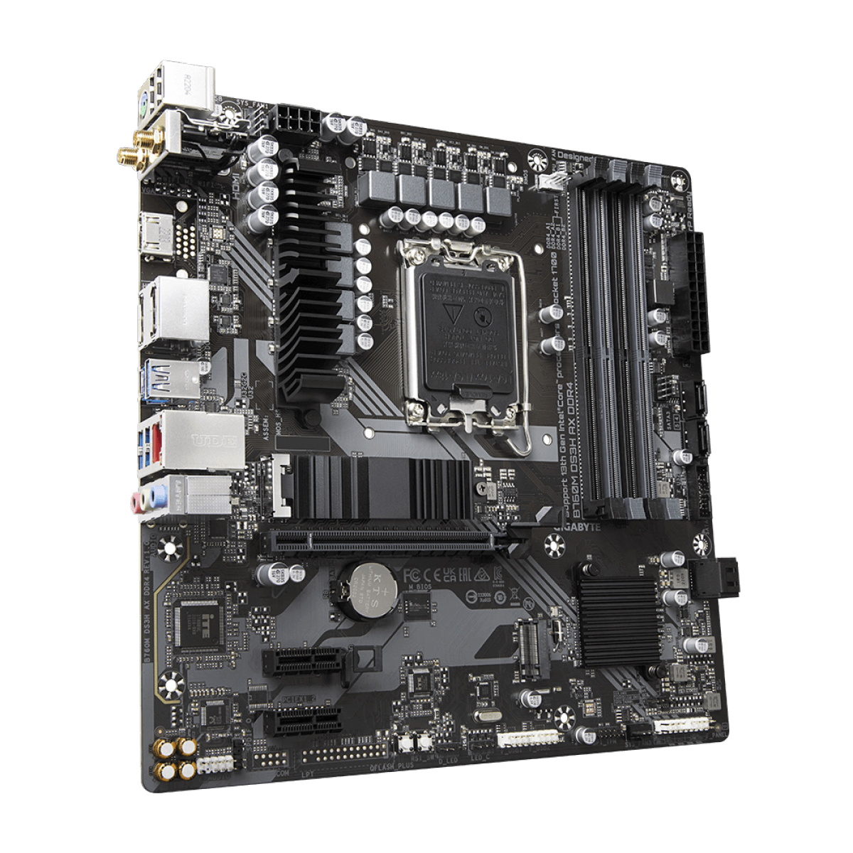 Placa Mãe Gigabyte B760M DS3H AX DDR4, Chipset B760, Intel LGA 1700, mATX, DDR4