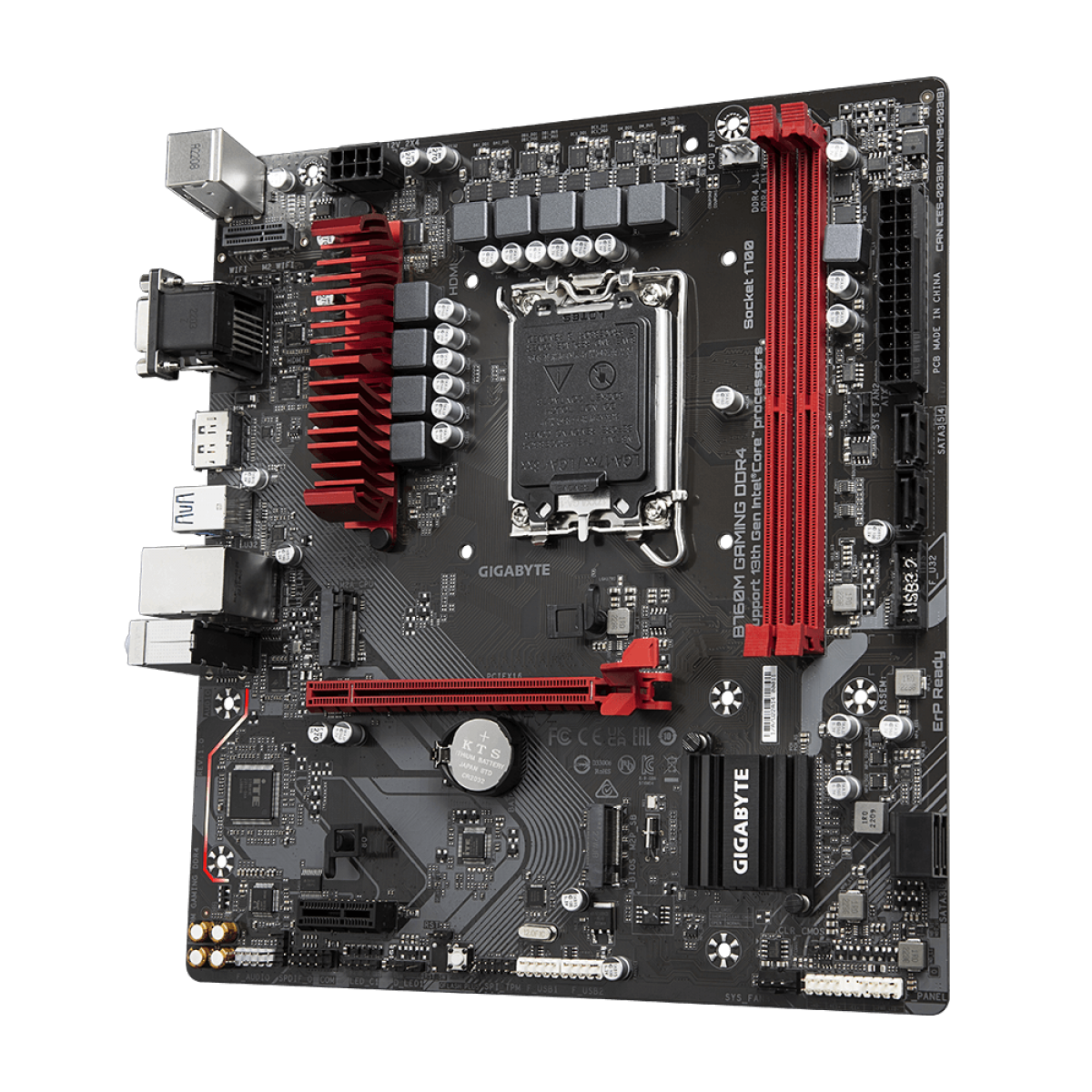 Placa Mãe Gigabyte B760M Gaming DDR4, Chipset B760, Intel LGA 1700, MATX, DDR4