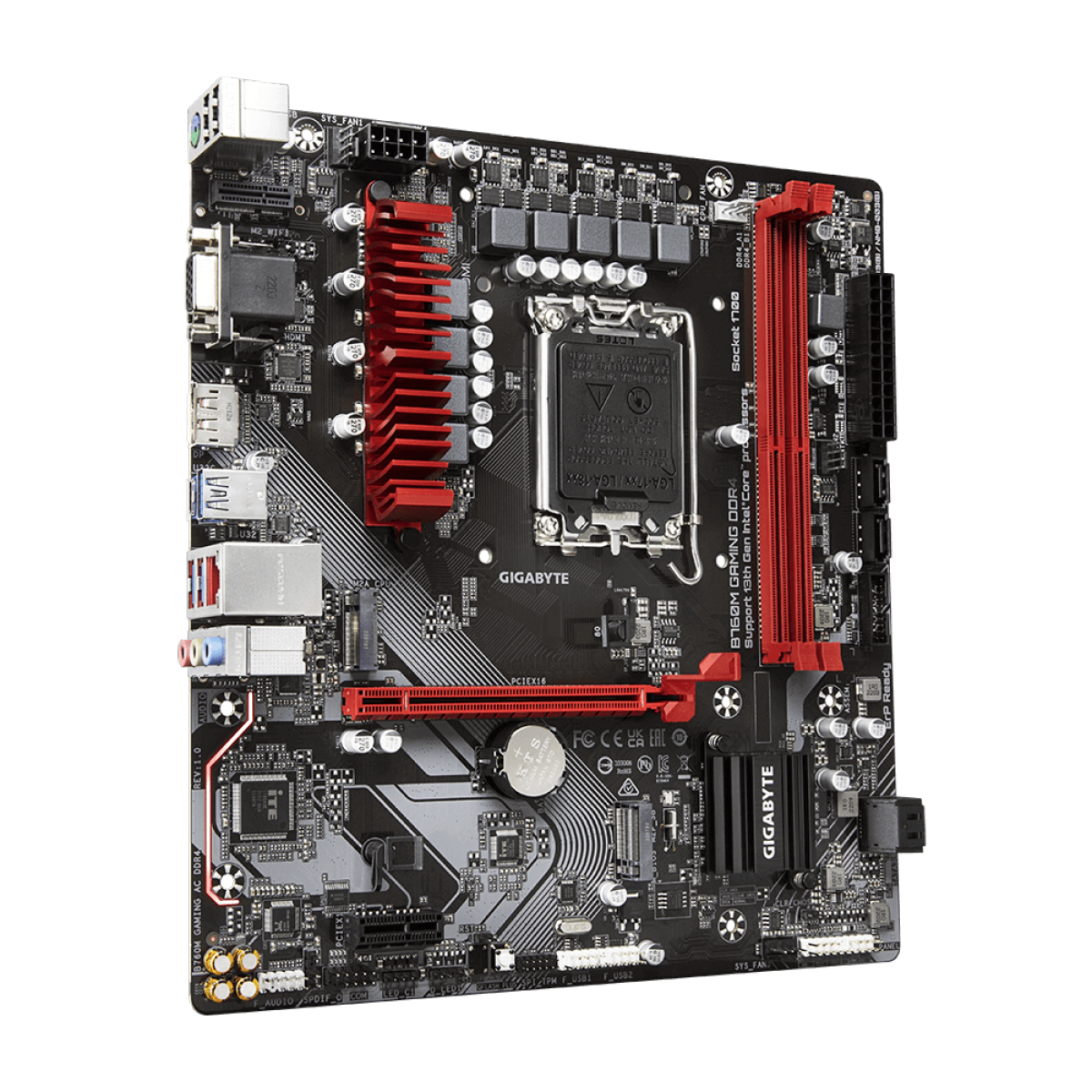 Placa Mãe Gigabyte B760M Gaming DDR4, Chipset B760, Intel LGA 1700, MATX, DDR4