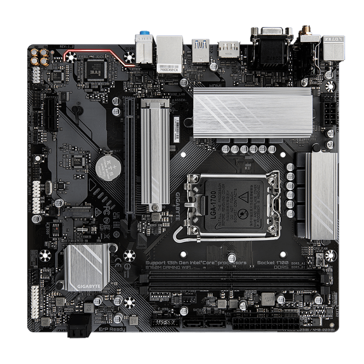 Placa Mãe Gigabyte B760M Gaming WIFI, Chipset B760, Intel LGA 1700, MATX, DDR5