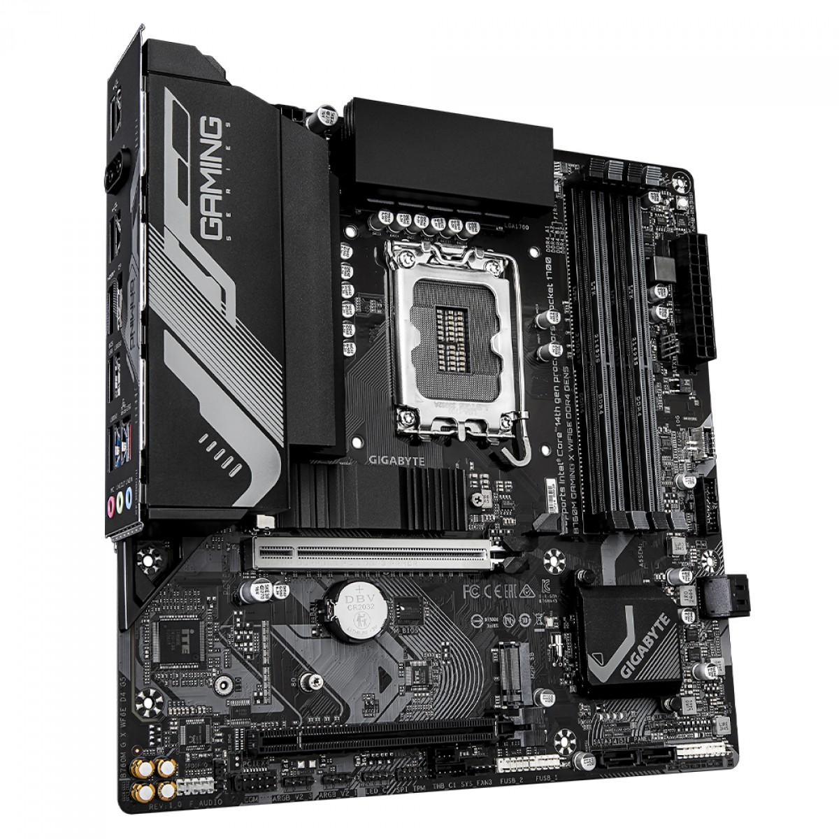 Placa Mãe Gigabyte B760M GAMING X WIFI6E DDR4 GEN5, Chipset B760, Intel LGA 1700, M-ATX, DDR4