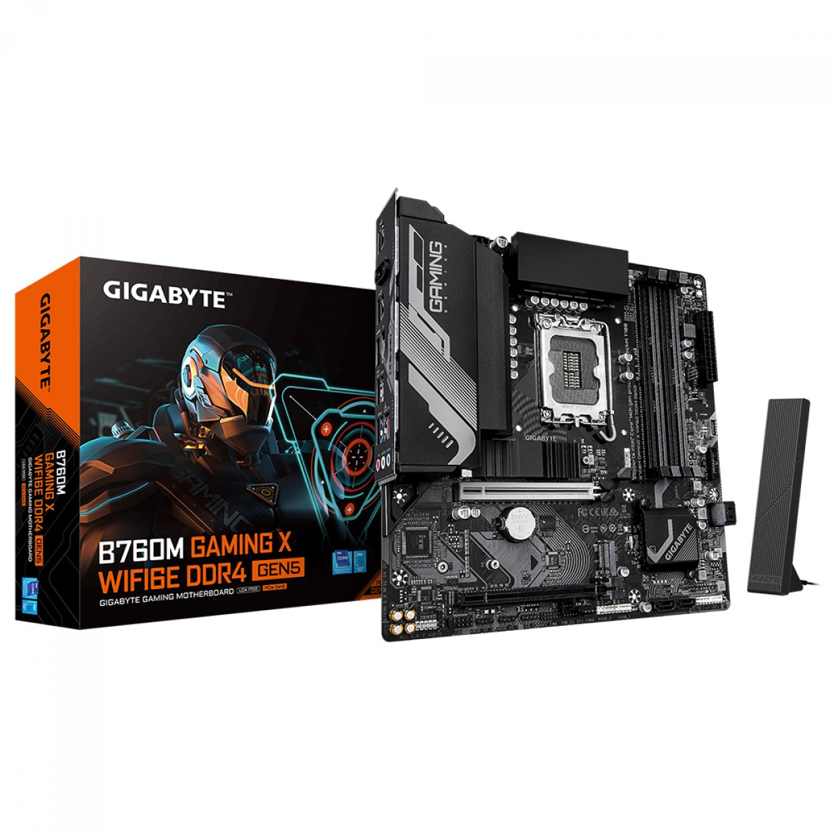 Placa Mãe Gigabyte B760M GAMING X WIFI6E DDR4 GEN5, Chipset B760, Intel LGA 1700, M-ATX, DDR4