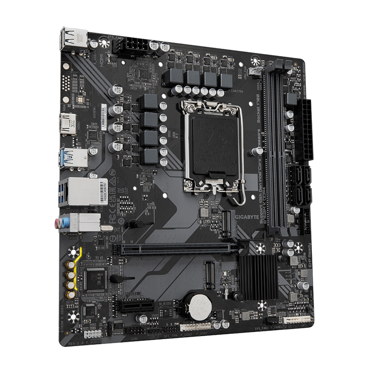 Placa Mãe Gigabyte B760M K DDR4, Chipset B760, Intel LGA 1700, mATX, DDR4 - Open Box