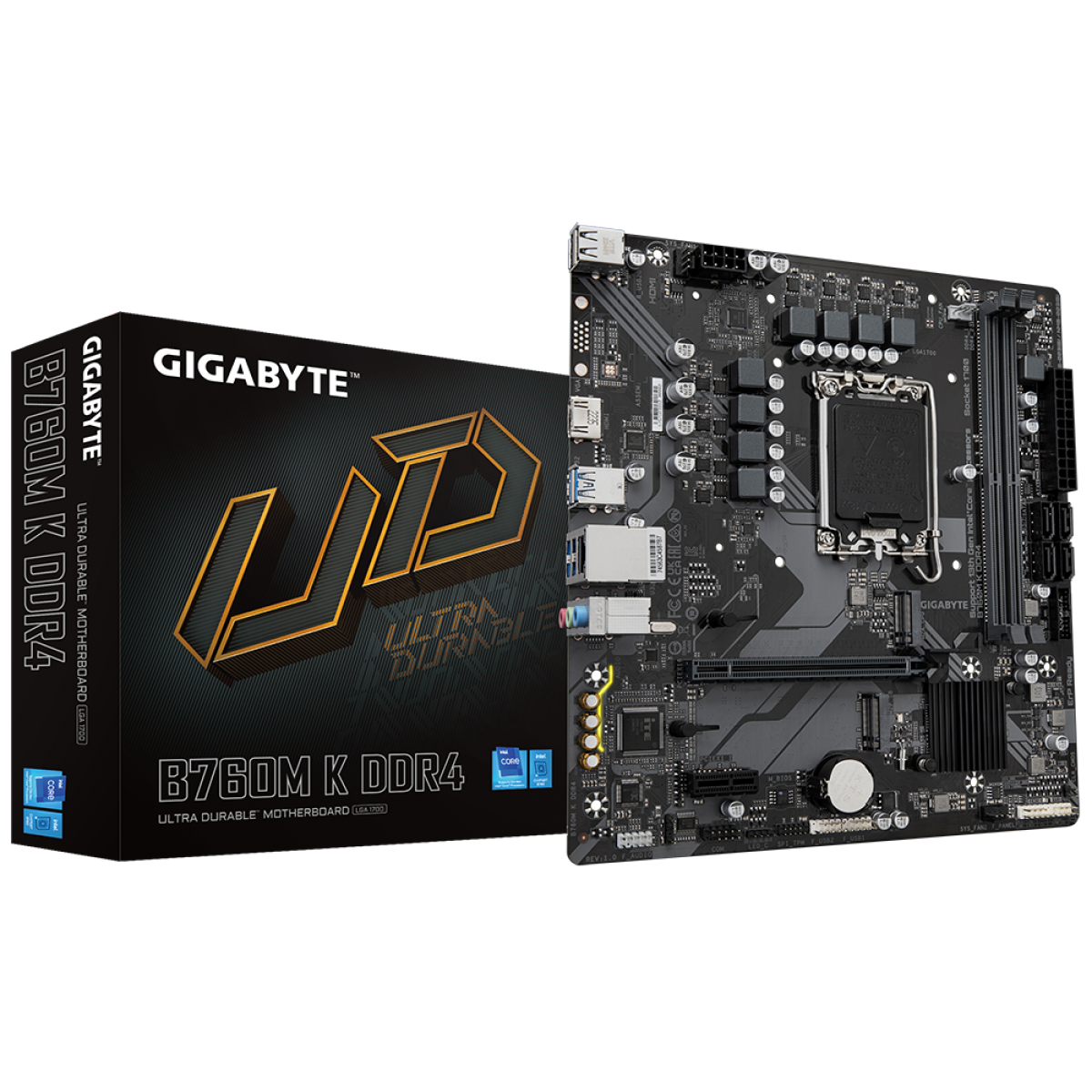 Placa Mãe Gigabyte B760M K DDR4, Chipset B760, Intel LGA 1700, mATX, DDR4 - Open Box