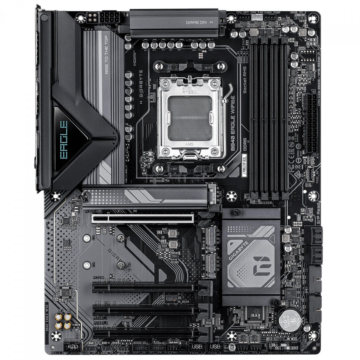 Placa Mãe Gigabyte B840 Eagle WIFI6E, Chipset B840, AMD AM5, ATX, DDR5