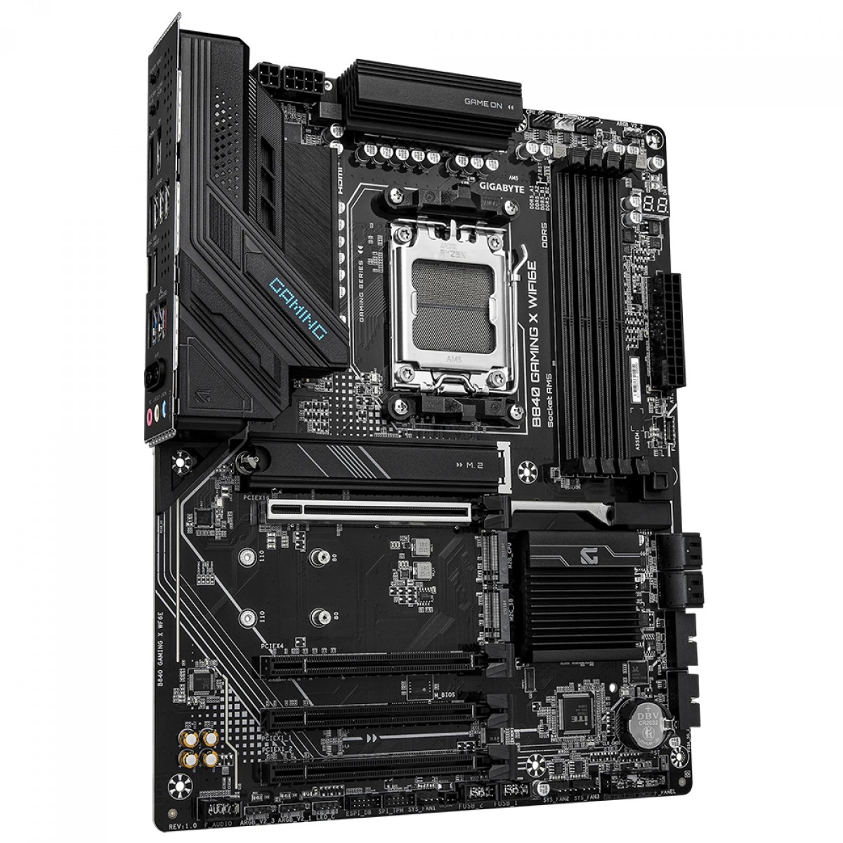 Placa Mãe Gigabyte B840 Gaming X WIFI6E, Chipset B840, AMD AM5, ATX, DDR5