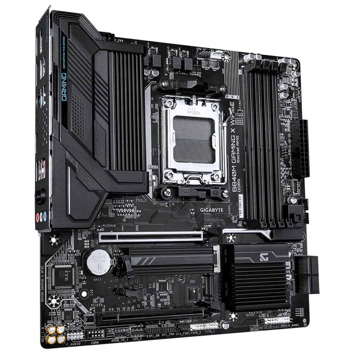 Placa Mãe Gigabyte B840M Gaming X WIFI6E, Chipset B840, AMD AM5, mATX, DDR5