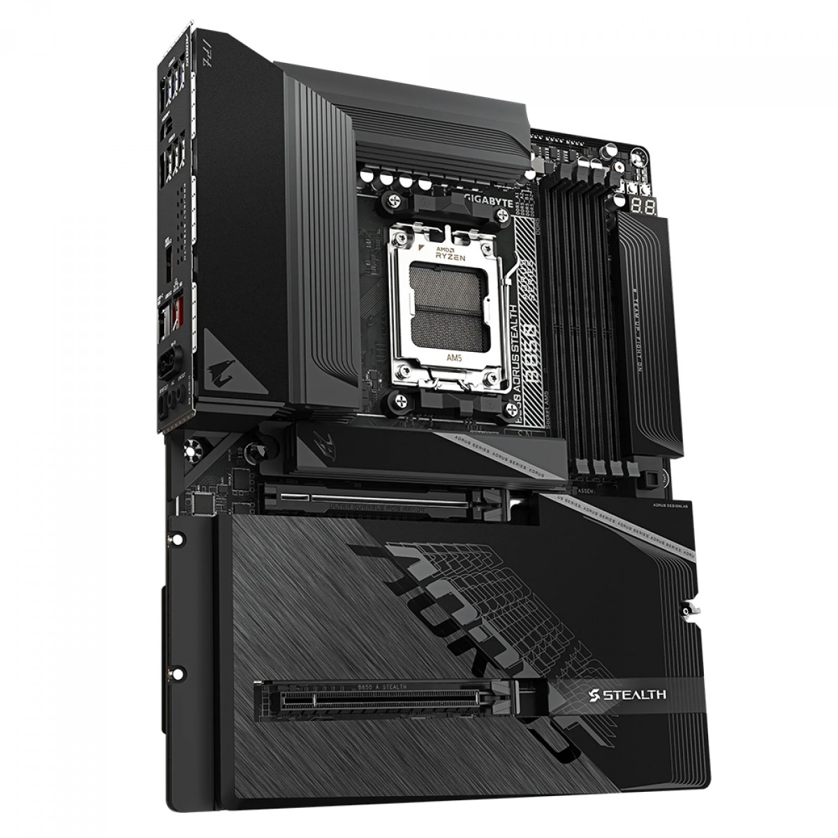 Placa Mãe Gigabyte B850 Aorus Stealth, Chipset B850, AMD AM5, ATX, WiFi, DDR5