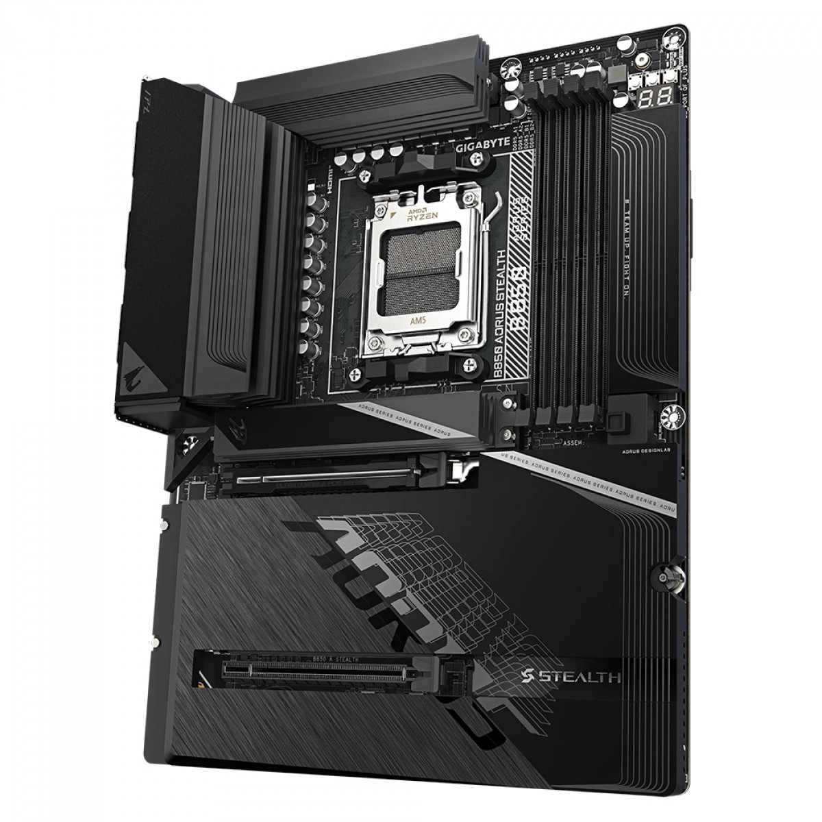 Placa Mãe Gigabyte B850 Aorus Stealth, Chipset B850, AMD AM5, ATX, WiFi, DDR5