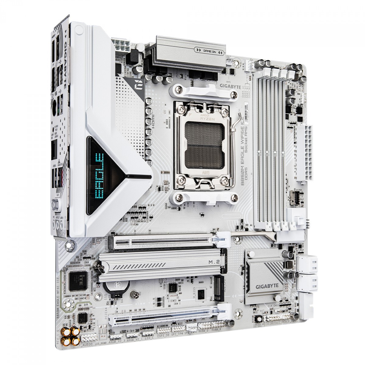 Placa Mãe Gigabyte B850M EAGLE WIFI6E ICE, Chipset B850, AMD AM5, M-ATX, DDR5