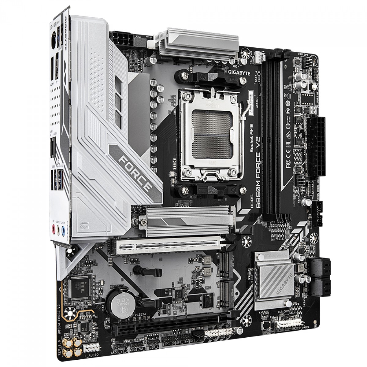 Placa Mãe Gigabyte B850M FORCE V2, Chipset B850, AMD AM5, MATX, DDR5