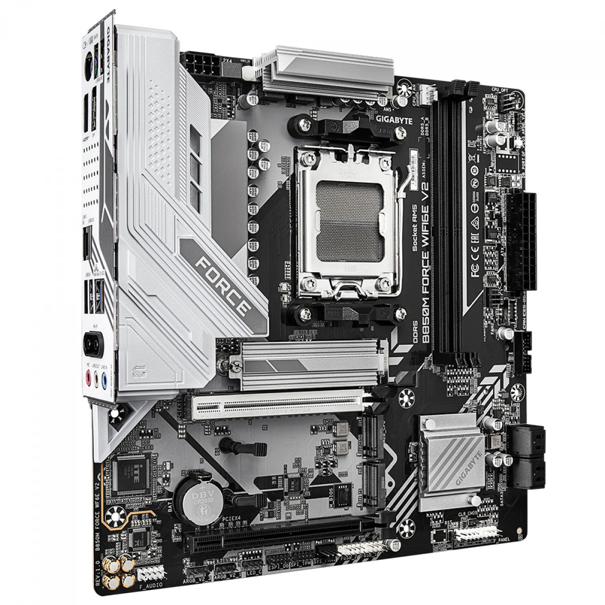 Placa Mãe Gigabyte B850M FORCE WIFI6E V2, Chipset B850, AMD AM5, mATX, DDR5