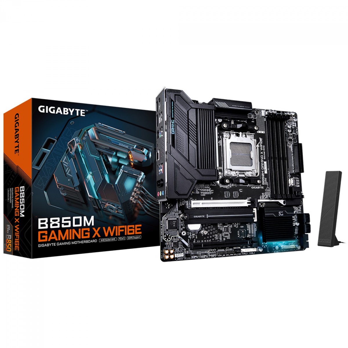 Placa Mãe Gigabyte B850M Gaming X WIFI6E, Chipset B850, AMD AM5, MATX, DDR5
