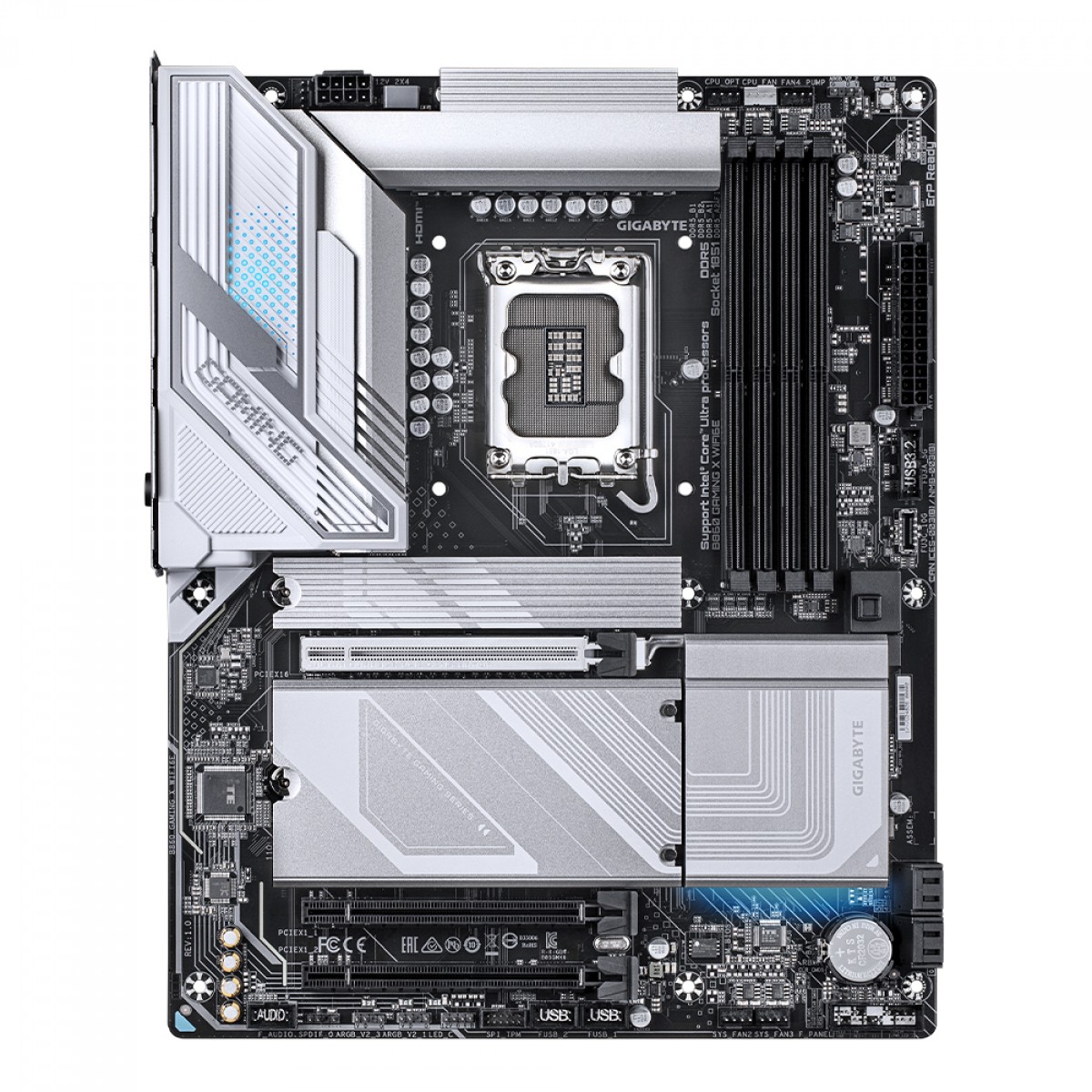 Placa Mãe Gigabyte B860 Gaming X WIFI6E, Chipset B860, Intel LGA 1851, ATX, DDR5