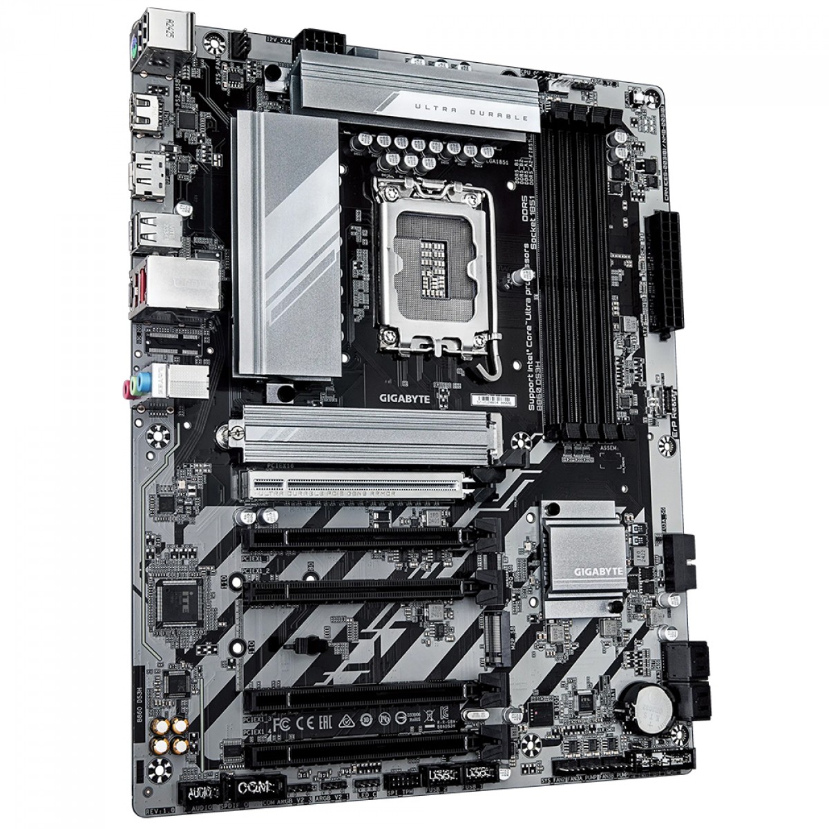 Placa Mãe Gigabyte B860M DS3H, Chipset B860, Intel LGA 1851, ATX, DDR5