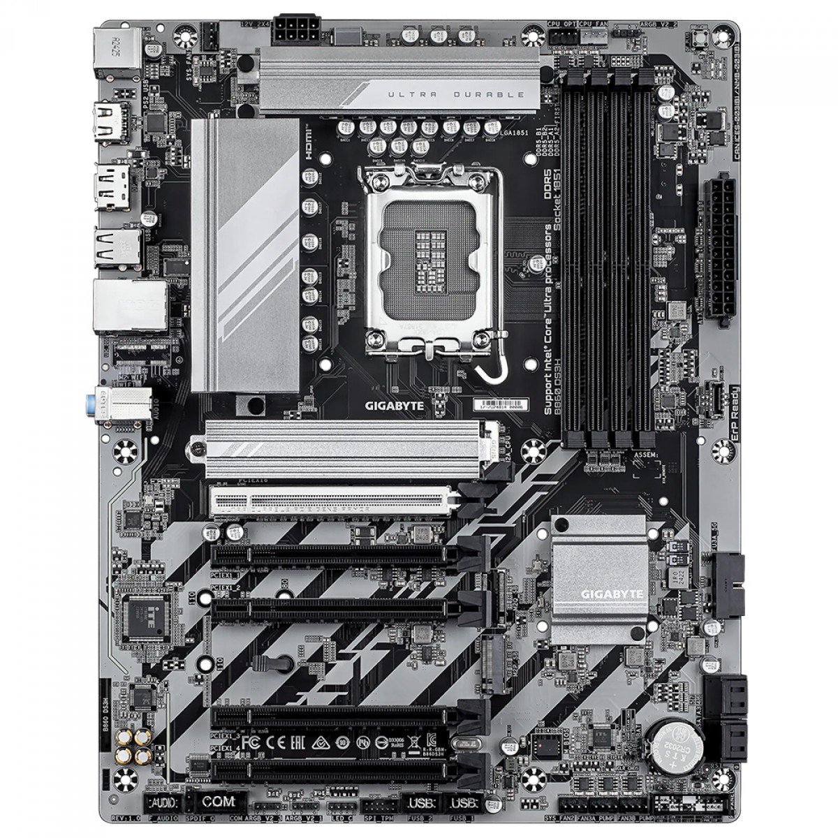 Placa Mãe Gigabyte B860M DS3H, Chipset B860, Intel LGA 1851, ATX, DDR5