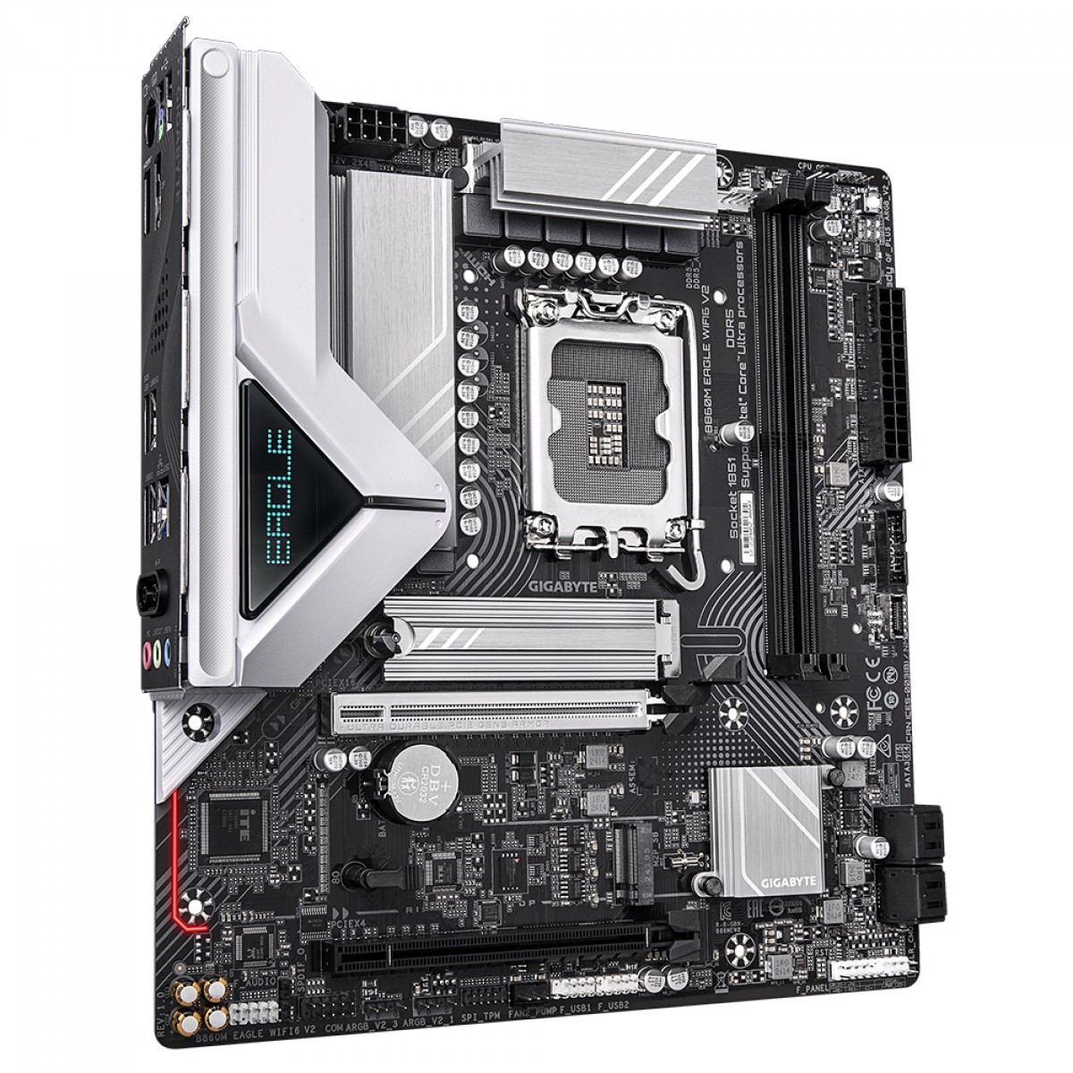 Placa Mãe Gigabyte B860M EAGLE WIFI6 V2, Chipset B860, Intel LGA 1851, M-ATX, DDR5
