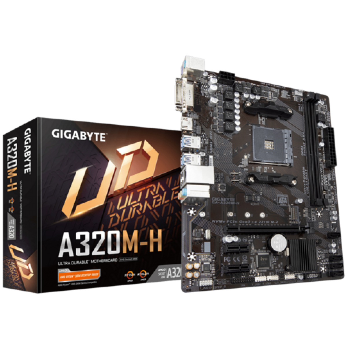 Gigabyte a320m h подключение