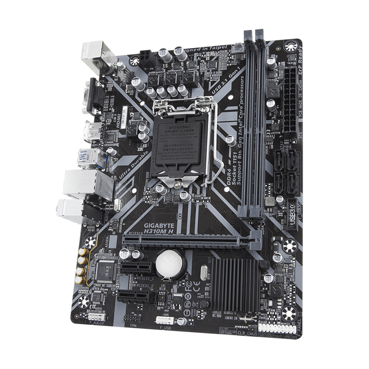Placa Mãe Gigabyte H310M H, Chipset H310, Intel LGA 1151, mATX, DDR4