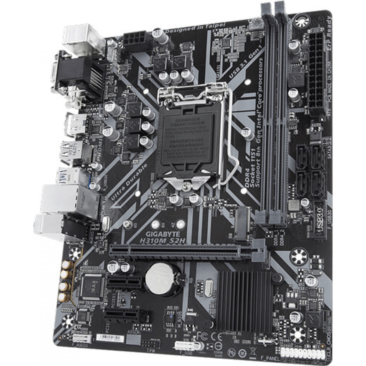 Placa Mãe Gigabyte H310M S2H 2.0, Chipset H310, Intel LGA 1151, mATX, DDR4