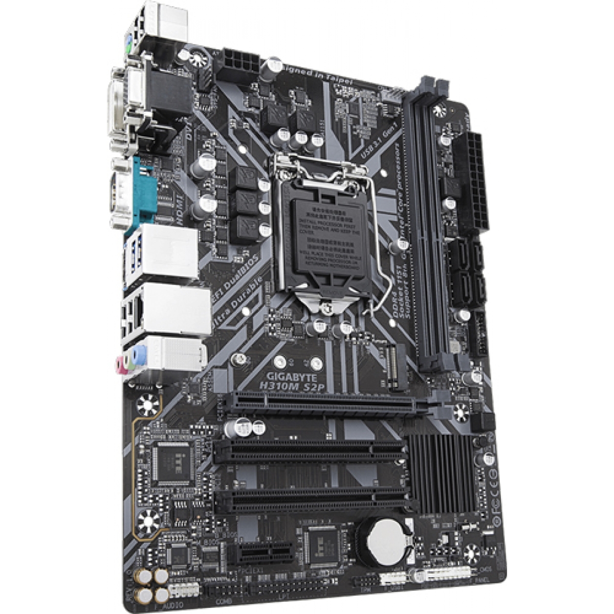 Placa Mãe Gigabyte H310M S2P, Chipset H310, Intel LGA 1151, mATX, DDR4