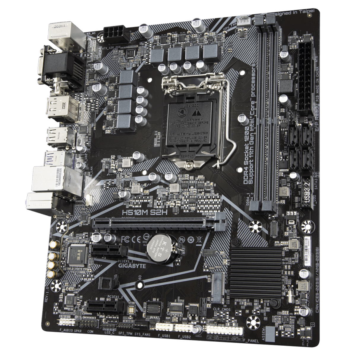 Placa Mãe Gigabyte H510M S2H, Chipset H510, Intel LGA 1200, mATX, DDR4