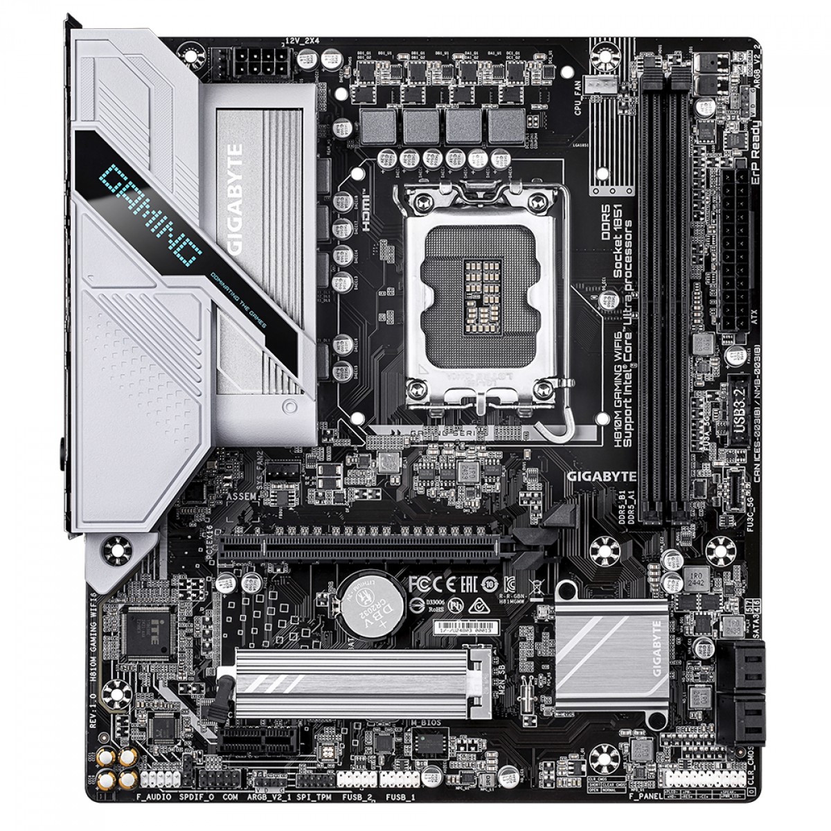 Placa Mãe Gigabyte H810M Gaming WiFi6, Chipset H810, Intel LGA 1851, mATX, DDR5