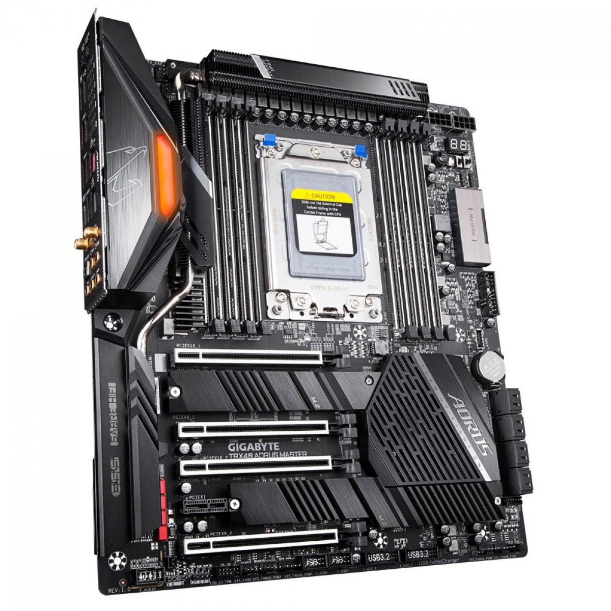 Placa Mãe Gigabyte TRX40 Aorus Master, Chipset TRX40, AMD TRX4, E-ATX , DDR4