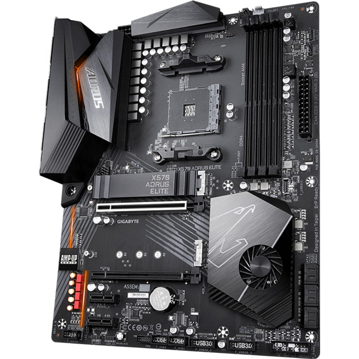 Placa Mãe Gigabyte X570 Aorus Elite, Chipset X570, AMD AM4, ATX, DDR4