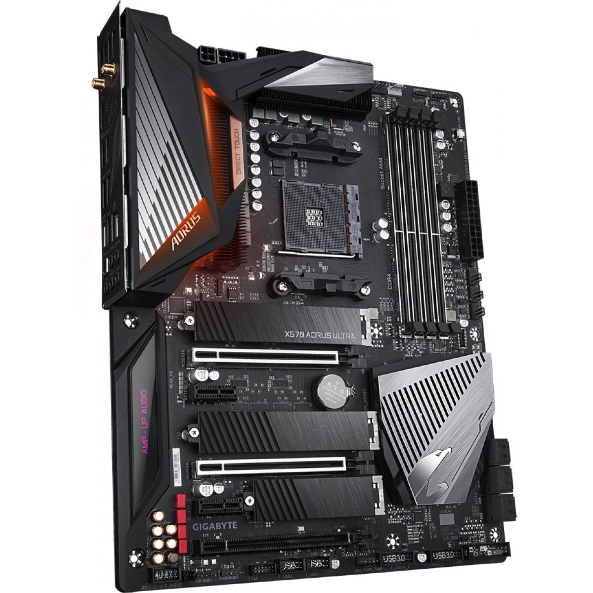 Placa Mãe Gigabyte X570 Aorus Ultra Wifi, Chipset X570, AMD AM4, ATX, DDR4