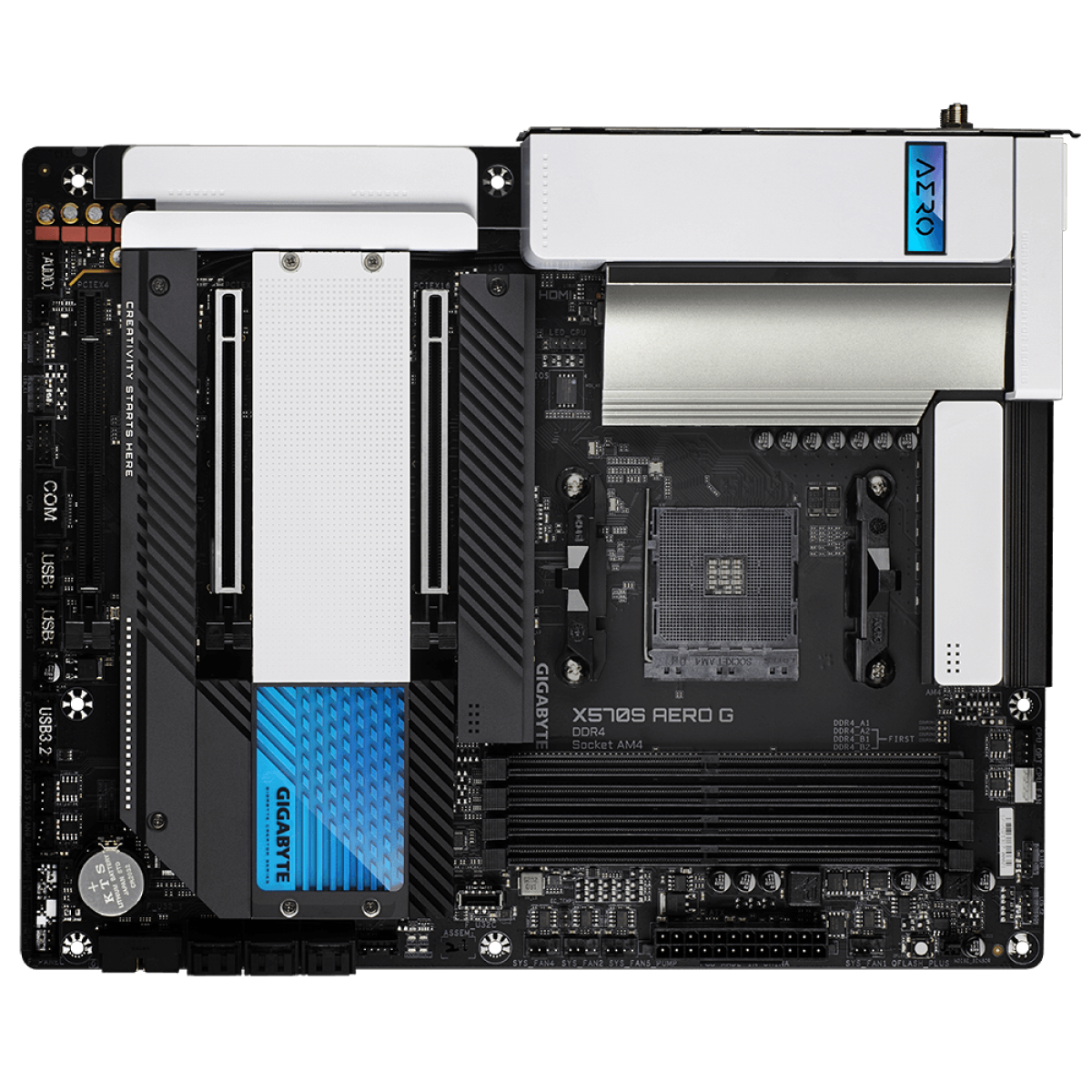 Placa Mãe Gigabyte X570S Aero G, Chipset X570, AMD AM4, ATX, DDR4