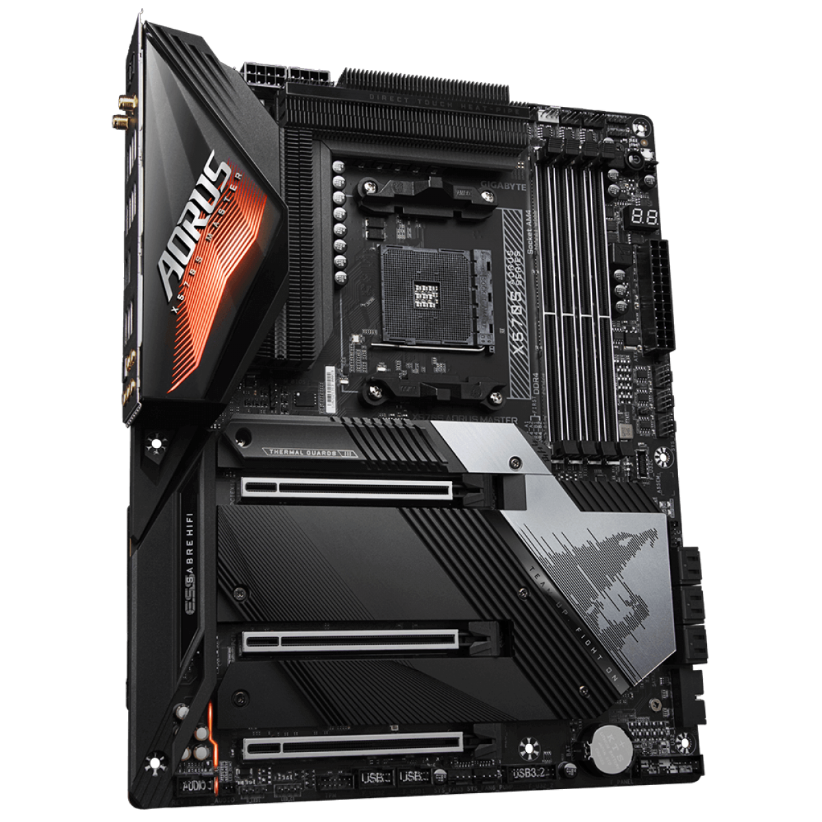 Placa Mãe Gigabyte X570S Aorus Master, Chipset X570, AMD AM4, ATX, DDR4