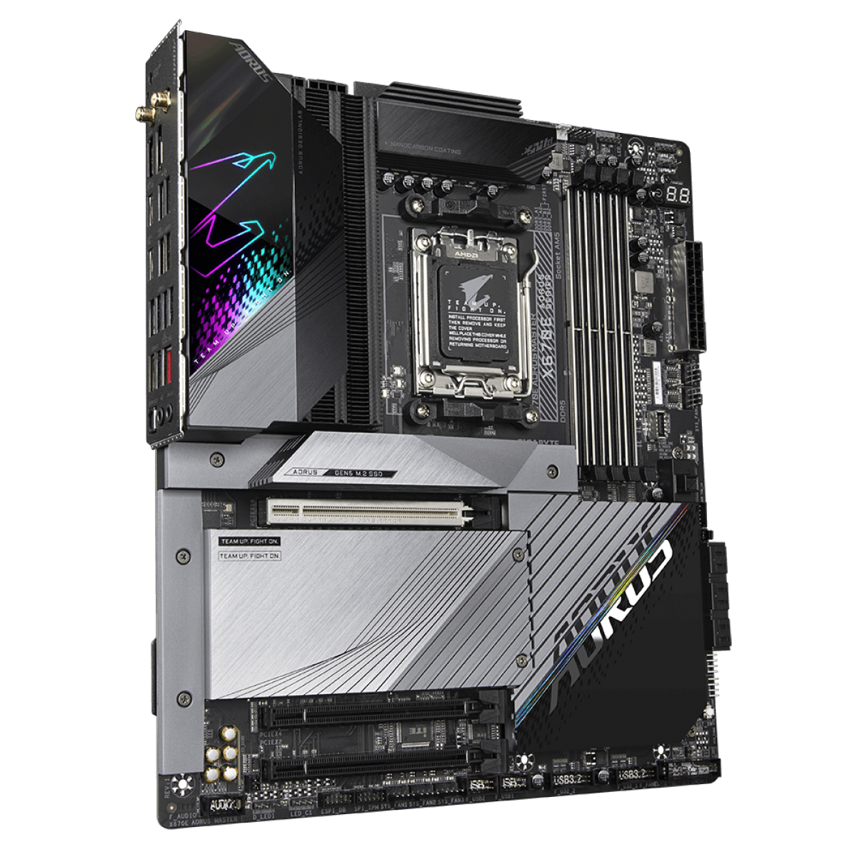 Placa Mãe Gigabyte X670E Aorus Master, Wifi, Chipset X670, AMD AM5, E-ATX, DDR5