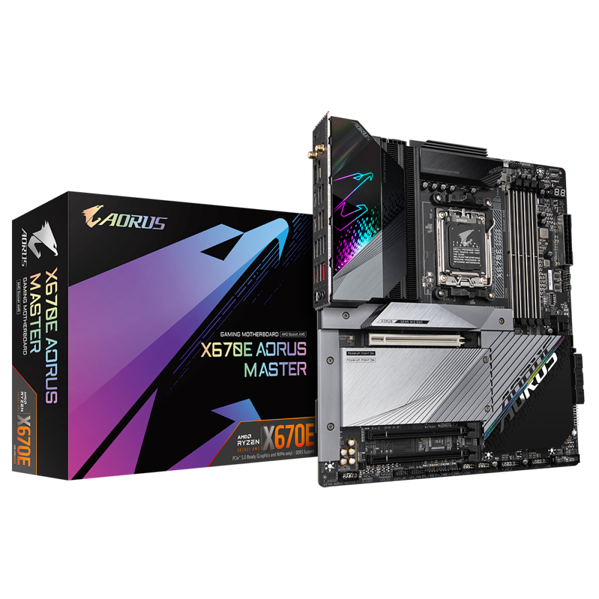 Placa Mãe Gigabyte X670E Aorus Master, Wifi, Chipset X670, AMD AM5, E-ATX, DDR5