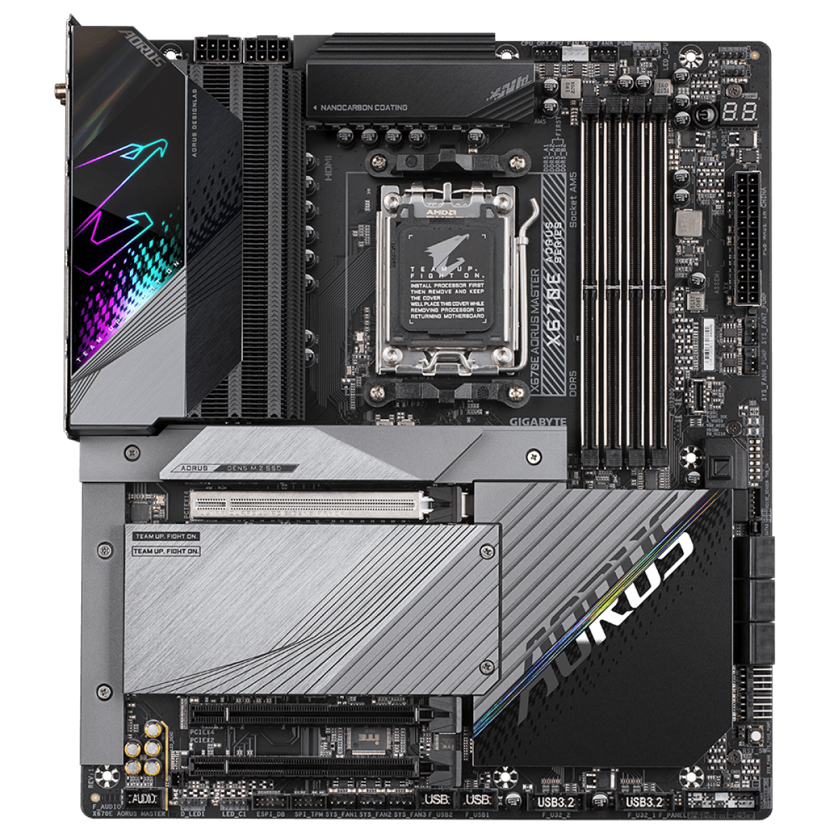 Placa Mãe Gigabyte X670E Aorus Master, Wifi, Chipset X670, AMD AM5, E-ATX, DDR5